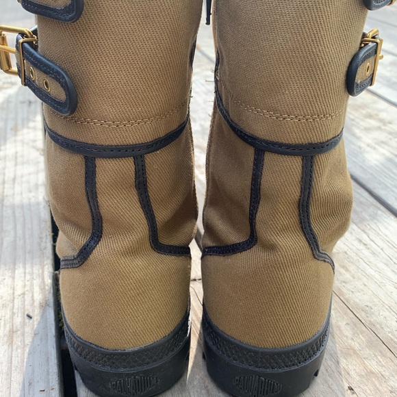 Palladium pampa peloton zip boots women's DULL GLD/AFTERDRK 93489-233-M Size 10 - Picture 4 of 12